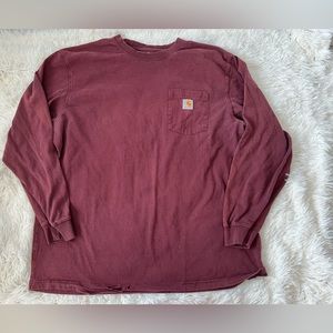 Carhartt Long-sleeve Distressed T-Shirt Size XL